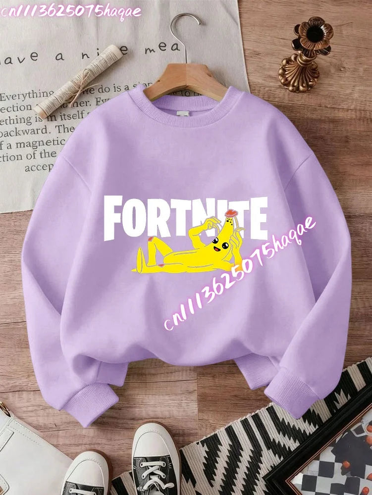 New Fortnites Kids Sweatshirts Cartoon Game Character Printed Hoodie Autumn Casuals Children Tops Winter Baby Boys Clothing