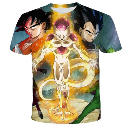 Men's T-shirts Dragon Ball Z T-shirt Boys Clothes Children's Clothing Summer Short Sleeve Kids Cartoon Tee Tops Baby Boy T Shirt