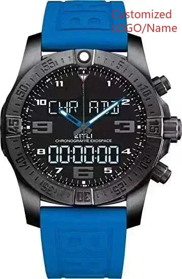 A11 Store Customized Watch  Mens Sport Aerospace Evo es Black Blue Rubber Luxury Digital Watch Fashion Watches