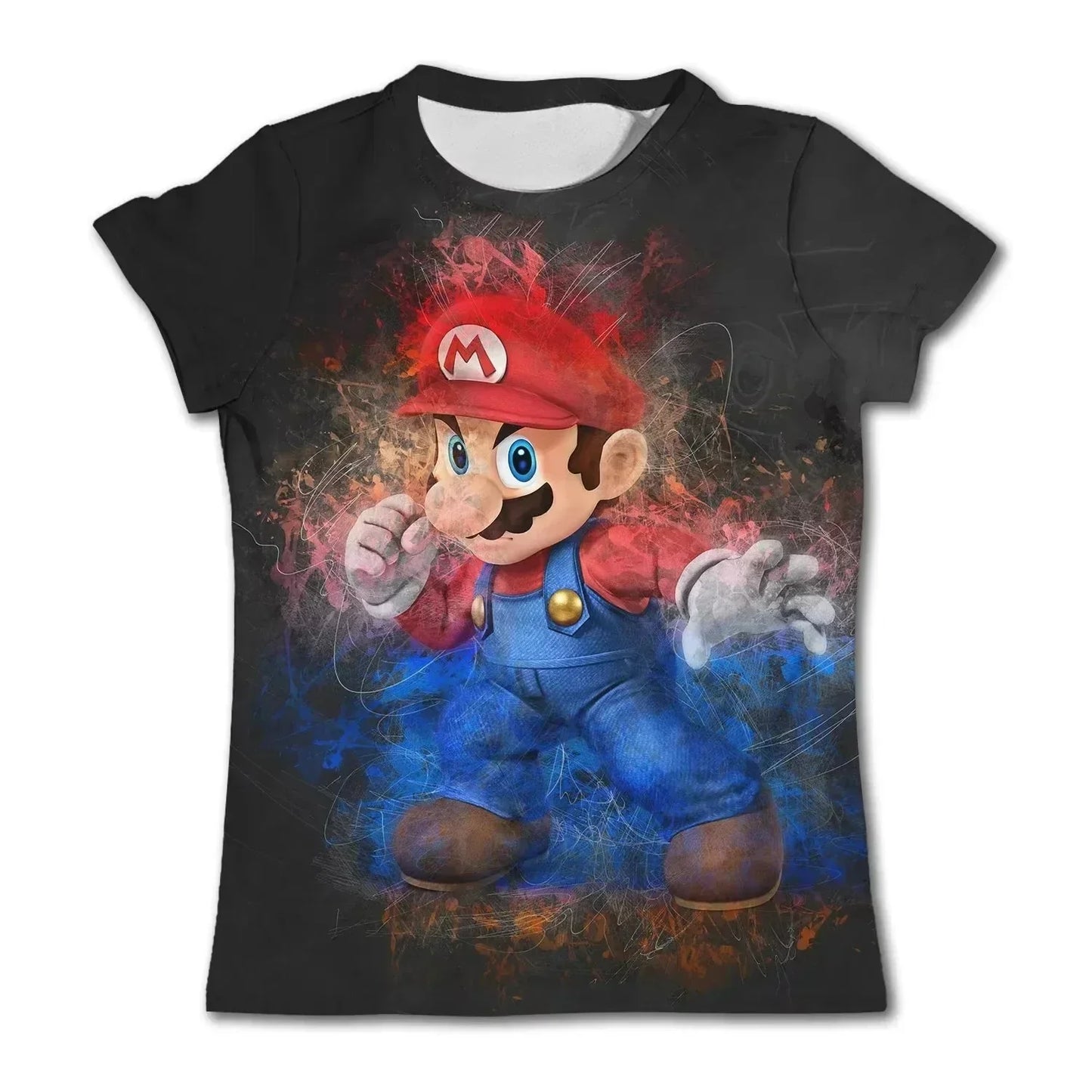 2026 New Anime Super Mario T Shirt Summer Fashion Casual T-shirt Boy Girl Unisex Children's Clothing Tshirt ventilate Tops