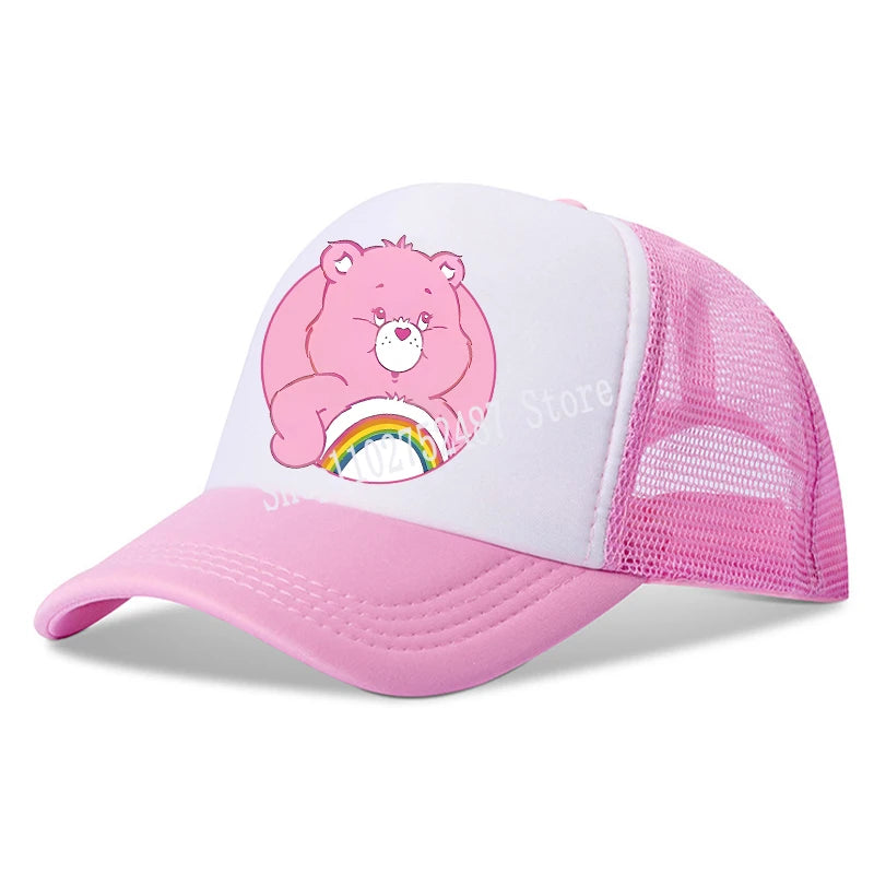 Casquette de baseball Anime Care Bears pour filles et femmes - Nouvelle casquette de sport d'extérieur, chapeau de soleil d'été en maille respirante, bonnet de soleil pour enfants et adultes - Cadeau