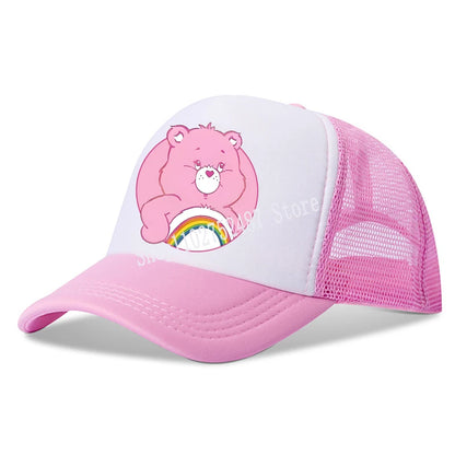 Casquette de baseball Anime Care Bears pour filles et femmes - Nouvelle casquette de sport d'extérieur, chapeau de soleil d'été en maille respirante, bonnet de soleil pour enfants et adultes - Cadeau