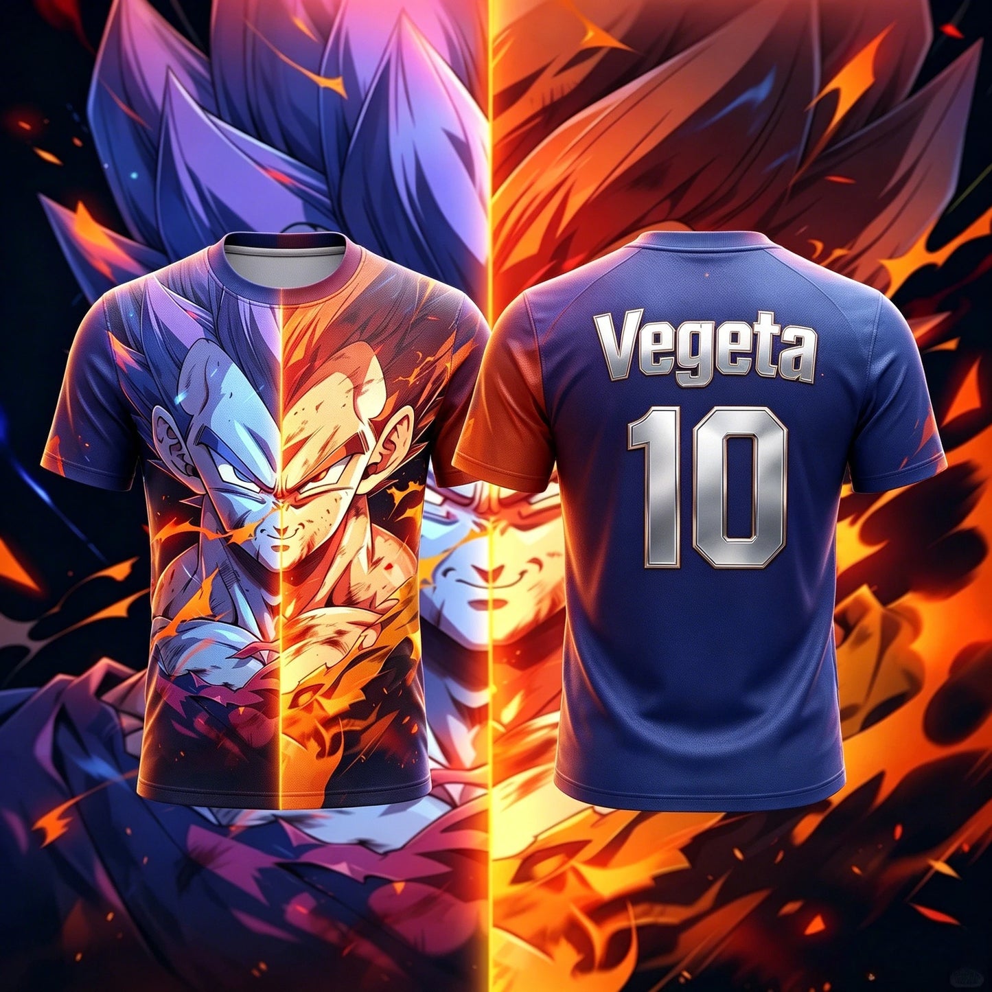 2026 New Adult Men's NO.10/7 Vegeta 3D Printed Football Jersey T-Shirt Kids Anime T-Shirt Special Kids Jersey Breathable Y2k