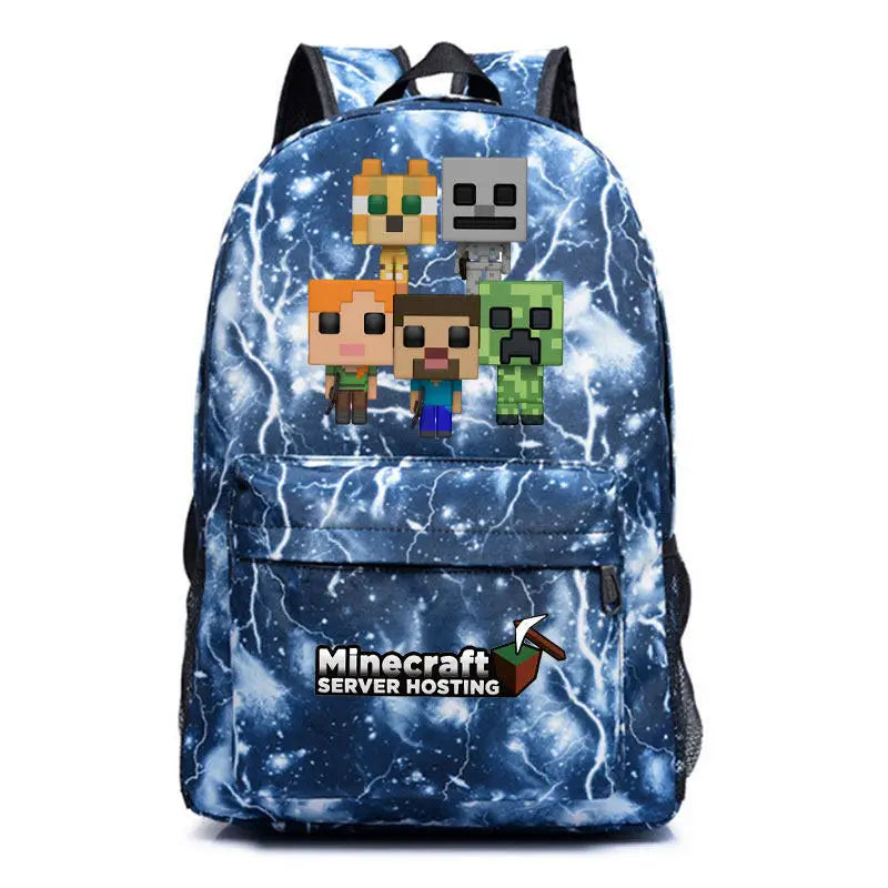In Stock Minecraft Enderman Creeper Graphic Printed Backpack Large Capacity Lightweight Fashion Casual For Daily Travel Outdoor