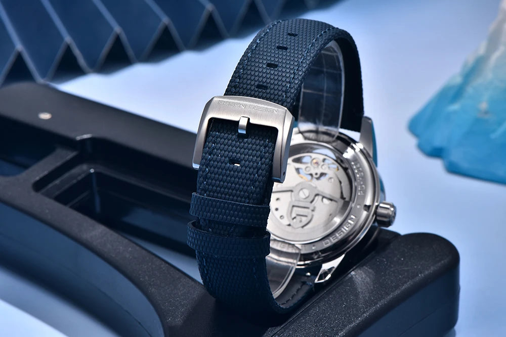 PAGANI DESIGN – Orologio meccanico di lusso da uomo, 41 mm, vetro zaffiro, cinturino in pelle, impermeabile, stile pilota, con tourbillon e fasi lunari