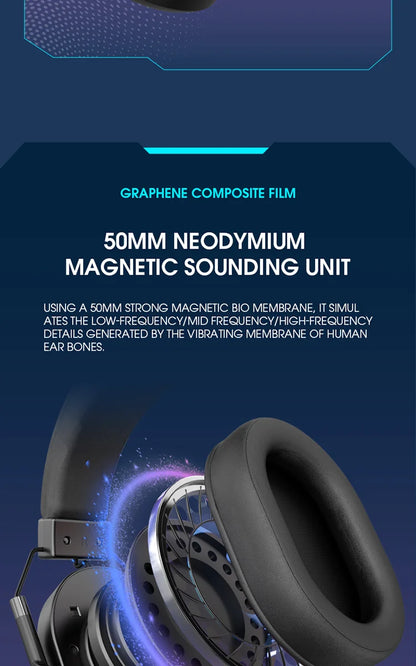Auriculares gaming inalámbricos LDON para PS5 PS4, Bluetooth 2.4GHz, sonido envolvente 3D, micrófono con cancelación de ruido y baja latencia
