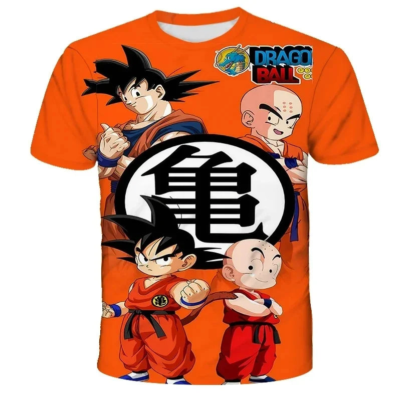 2026 Dragon Ball Z Graphic Print 3D Kids Summer Short Sleeve T-Shirt Top 2025 Hot Selling Cool Super Kids Adult T-Shirt Goku Y2k