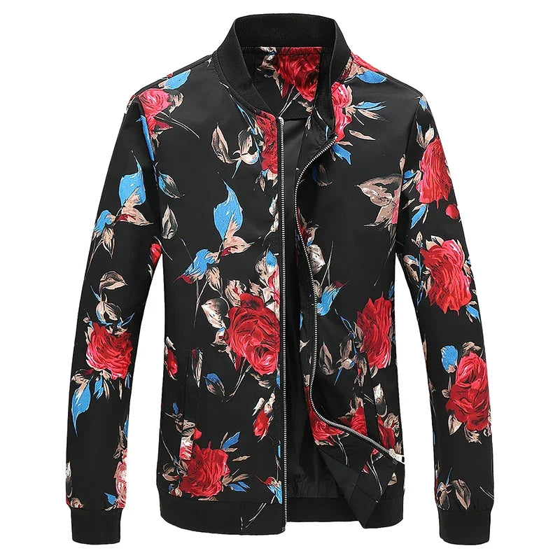 Spring new men's handsome colorful men's jacket, fashion casual youth Slim sports jacket, Asian size M-6XL