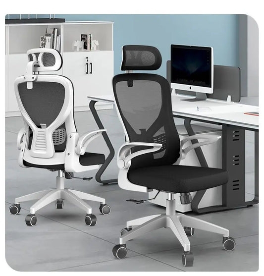 Bluesdeer-Chaise de bureau en maille réglable, chaise de travail à dossier haut, soutien lombaire, repos de sauna réglable, recommandé pour la maison