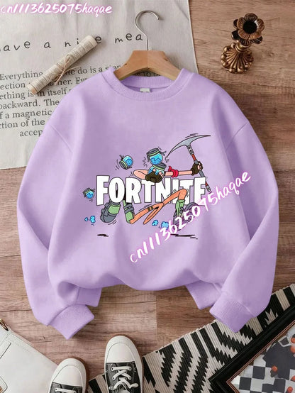 New Fortnites Kids Sweatshirts Cartoon Game Character Printed Hoodie Autumn Casuals Children Tops Winter Baby Boys Clothing