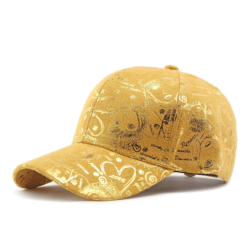 Casquette de baseball Graffiti, casquette Joker hip-hop d'extérieur avec estampage doré, casquette de baseball street cool, casquette de sport pour hommes et femmes