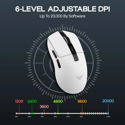 AULA SC590 PRO kablet/Bluetooth/2.4GHz trådløs gamingmus 20000 DPI og PAW3311-sensor med 1000 polling rate til Win/Mac/gaming