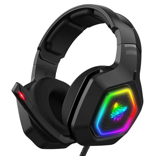 ONIKUMA-Casque d'écoute K10 filaire, 3.5mm, avec microphone blanc, stéréo, son surround, pour PC, PS5