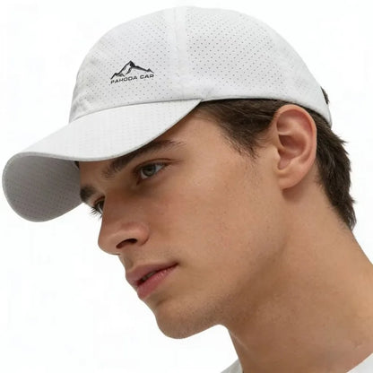 Unisex Perforated Running Cap - for Hiking&Outdoor Activities Quick Dry UV Protection Sports Hat  Lightweight Adjustable Sun Hat