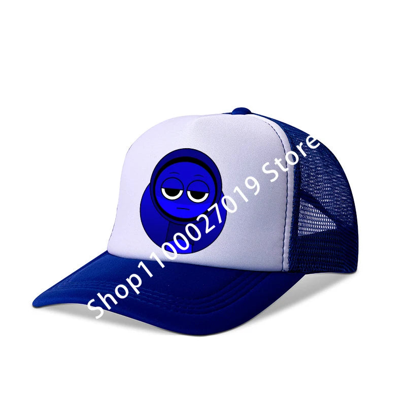 Casquettes de baseball Sprunkis pour garçons et filles : casquettes pour enfants à motif de dessins animés, casquettes hip-hop en maille respirante, casquettes mignonnes de style anime, casquettes anti-soleil, cadeaux d'anniversaire