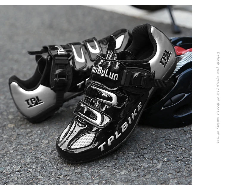 New Men’s and Women’s Bicycle Shoes Outdoor Cycling Shoes with Three Functional Soles Professional Training Shoes