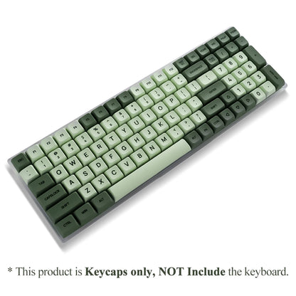 Conjunto de 125 teclas XDA PBT Matcha Green para teclado mecânico de 61/64/68/75/87/98/104/108 teclas, compatível com Cherry/Gateron/Otemu/Kailh