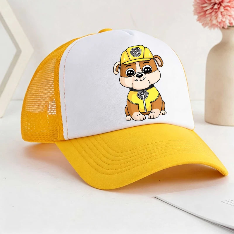 Czapka z daszkiem dla chłopców i dziewczynek, letnia, regulowana czapka przeciwsłoneczna z motywem anime „Paw Patrol” – Chase i Skye, urocza czapka w stylu retro, nakrycie głowy dla dorosłych, prezent