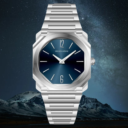 2026 Neue Mode 38MM Specht & Söhne ultraflache Quarzuhr für Herren, 316L-Edelstahluhr, Saphirglas, 50M wasserdicht