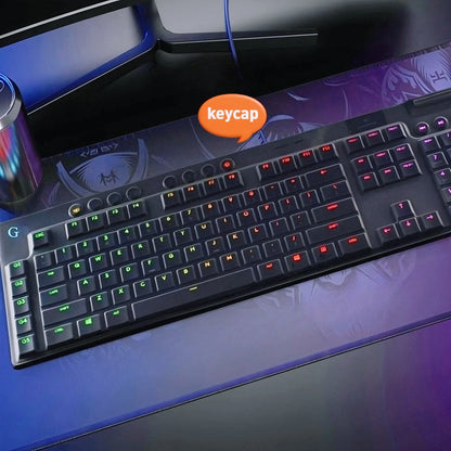 Keycap testurizzato antiscivolo trasparente retroilluminato G915 913 TKL G815 G813, compatibile con tastiera meccanica Logitech