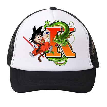 Casquettes de baseball en maille Dragon Ball - Dessin animé Son Goku - Lettres - Adultes et enfants - Casquettes de sport - Anime - Été - Protection solaire - Casquette à visière - Cadeau - Nouveauté