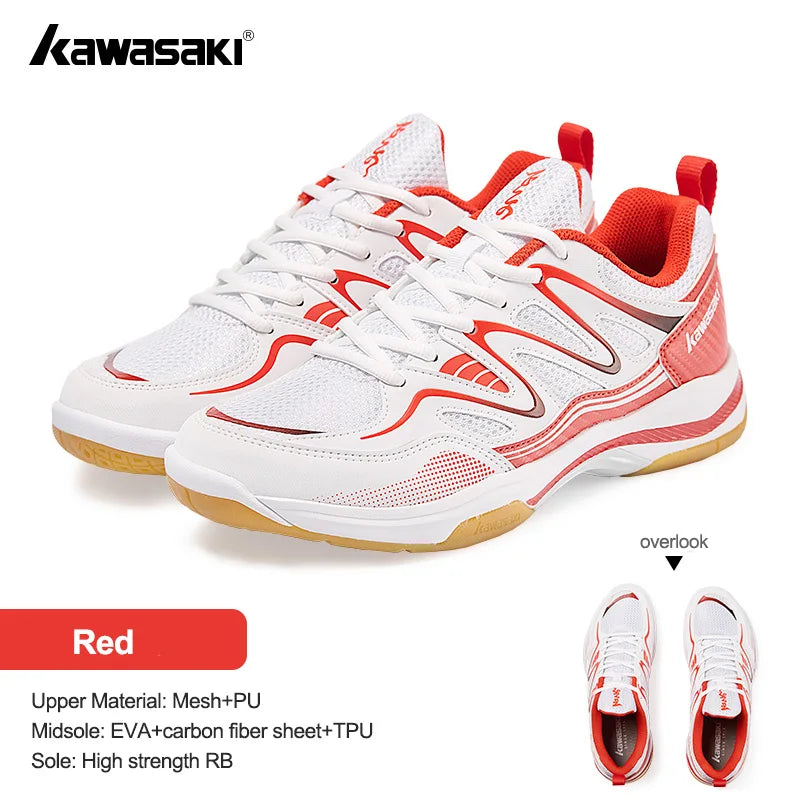 Retro Design Badminton Shoes Kawasaki Original 2025 Anti-Torsion Carbon Plate Professional Sports Table Tennis Shoes C32016