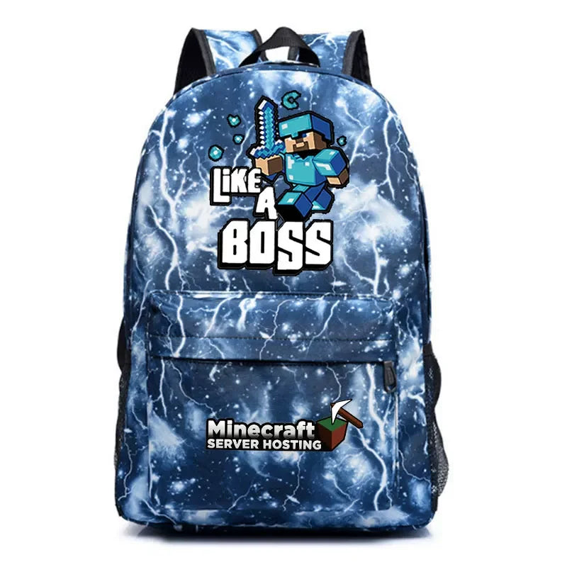 Minecraft Enderman Creeper Graphic Printed Backpack Large Capacity Lightweight Fashion Casual For Daily Travel Outdoor Leisure