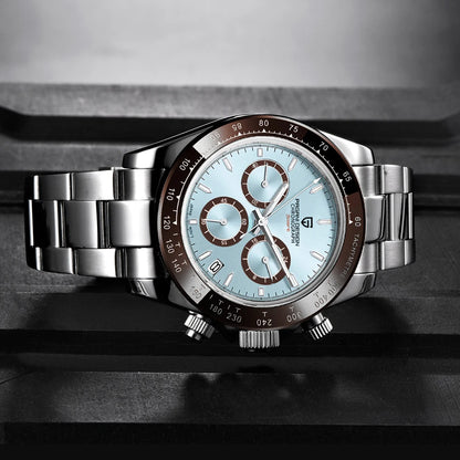 PAGANI DESIGN chronograafhorloge voor heren – Luxe quartz-polshorloge, verlicht en waterdicht.