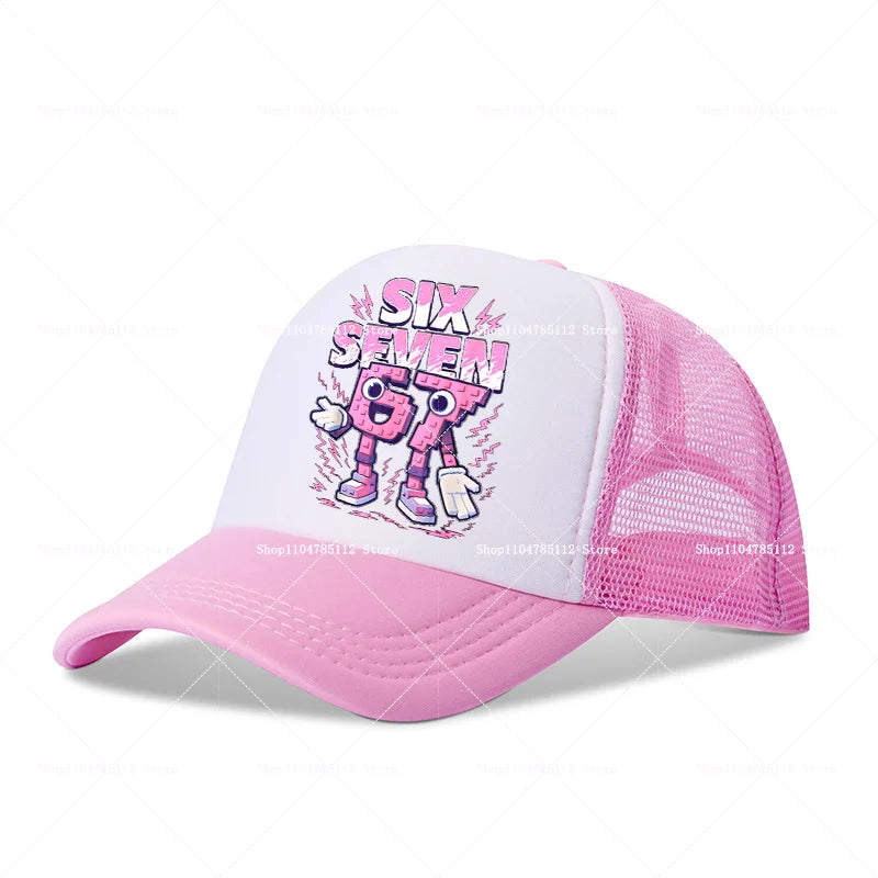 Casquette de baseball Steal A Brainrot 67 Six Seven, motif cartoon/anime, lettres de l'alphabet A à Z, pour garçons et filles, ajustable, sport et mode, couvre-chef pour adulte, cadeau