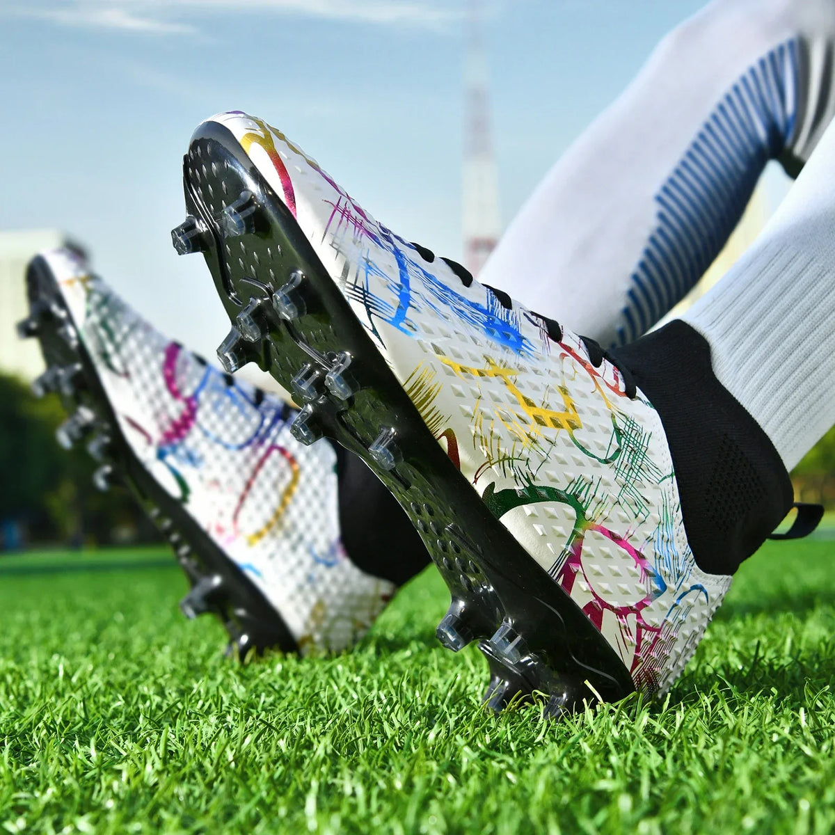 Chaussures de football spéciales pour les nouveaux élèves, chaussures de football d'entraînement pour adolescents, compétitions, tailles 31-46 #   Chaussures de sport d'extérieur montantes pour étudiants