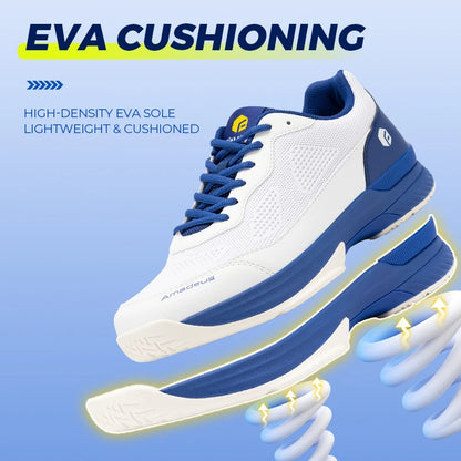 Zapatillas de tenis FitVille para hombre, versión ancha 2E, calzado deportivo profesional de entrenamiento, transpirable y antideslizante, para deportes de raqueta, con soporte para el arco plantar