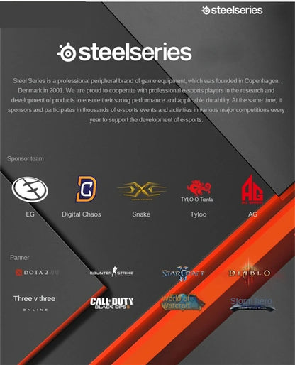 Original SteelSeries Rival300S Gaming Mouse Wired 6 Buttons RGB Lighting TrueMove Optical Sensor Mouse Gamer USB Mice 7200 CPI