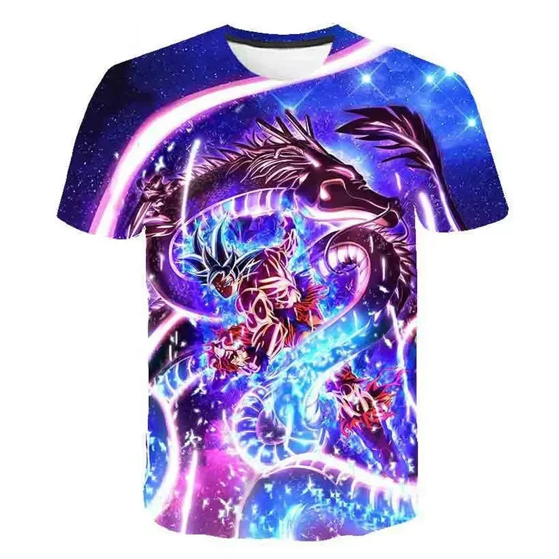 Men's T-shirts Dragon Ball Z T-shirt Boys Clothes Children's Clothing Summer Short Sleeve Kids Cartoon Tee Tops Baby Boy T Shirt
