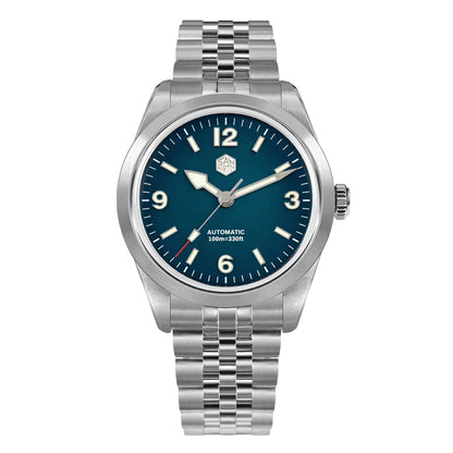 San Martin 38mm Men's Sport Watch Fashion Luxury Explore Climbing Automatic Mechanical Sapphire Waterproof 5 Links Bracelet BGW-9
