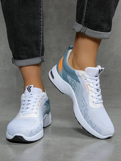 Scarpe da uomo, scarpe casual da uomo, mesh traspirante, ammortizzate ad aria, suola morbida, scarpe sportive alla moda color block