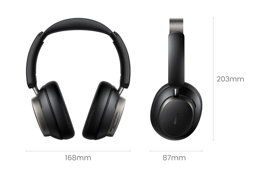 UGREEN Studio Pro Wireless ANC Headphones – 48dB Active Noise Cancelling, Hi-Res LDAC Over Ear Bluetooth Headphones, 120H Playtime Deep Bass Wireless Headset