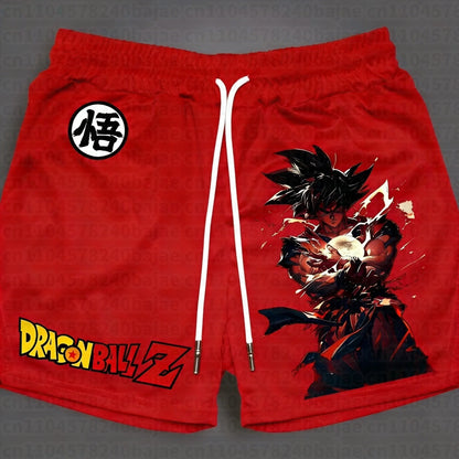 2026 Adult Boys Loose Short Hot Summer Mens Male Beach Pants Top Short Gift Sweatpants Goku Dragon Ball Z Gym Casual Shorts Hot
