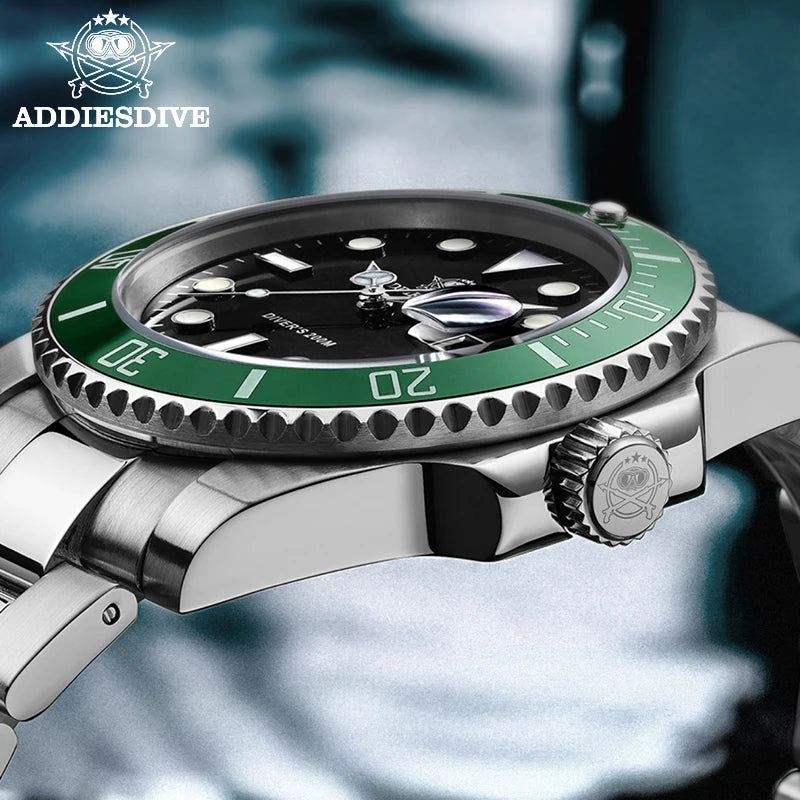 Reloj ADDIESDIVE de acero inoxidable para hombre, estilo business casual europeo y americano, reloj de cuarzo impermeable para deportes al aire libre