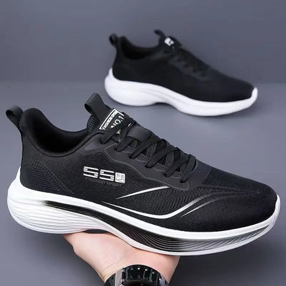Chaussures en maille respirante pour hommes, baskets légères et décontractées, antidérapantes, semelle souple, chaussures de course pour printemps et été