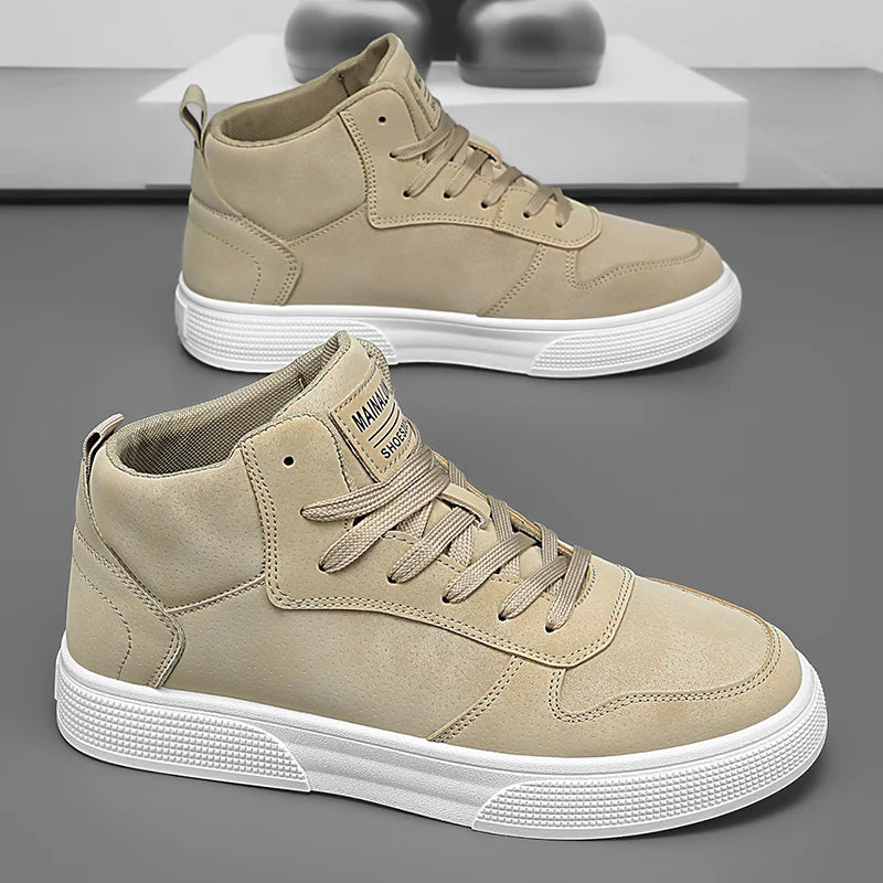 Baskets, chaussures de skate montantes pour le printemps et les sports de plein air, à lacets, grandes tailles, confortables et faciles à enfiler