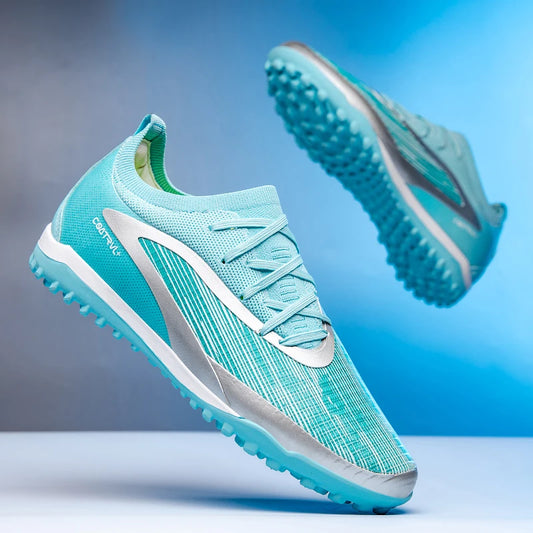 Nuove scarpe da calcio da uomo per esterno, traspiranti, antiscivolo, con tacchetti lunghi, per allenamento e partita, comode anche per ragazzi