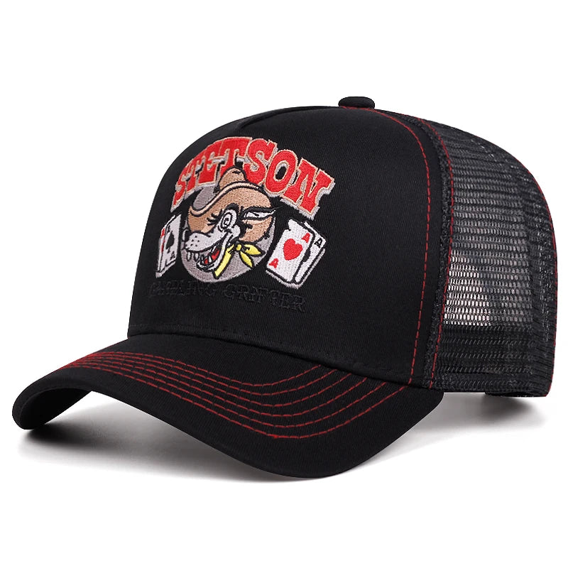 2025 Personalized New Baseball Hat STETSON Wolf Head Poker Truck Hat Street HipHop Hat Daily Casual Wear Sunshade Net Hat Unisex