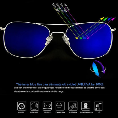 Occhiali da sole Pilot AO da uomo, marca di alta qualità, design AGX, lenti in vetro temperato, occhiali da sole da uomo