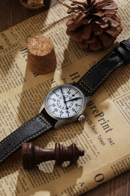 【Escapement Time】Automatische Fliegeruhr mit Uhrwerk, Typ-B- oder Typ-A-Zifferblatt in Schwarz, 40mm-Gehäuse, wasserdicht bis 100M