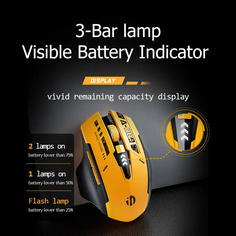 High Quality Inphic A9 200-2400dpi Blueto0th 5.0 Mouse Silent Charging Mechanical Feel Wireless Mouse for Tablet gaming mouse