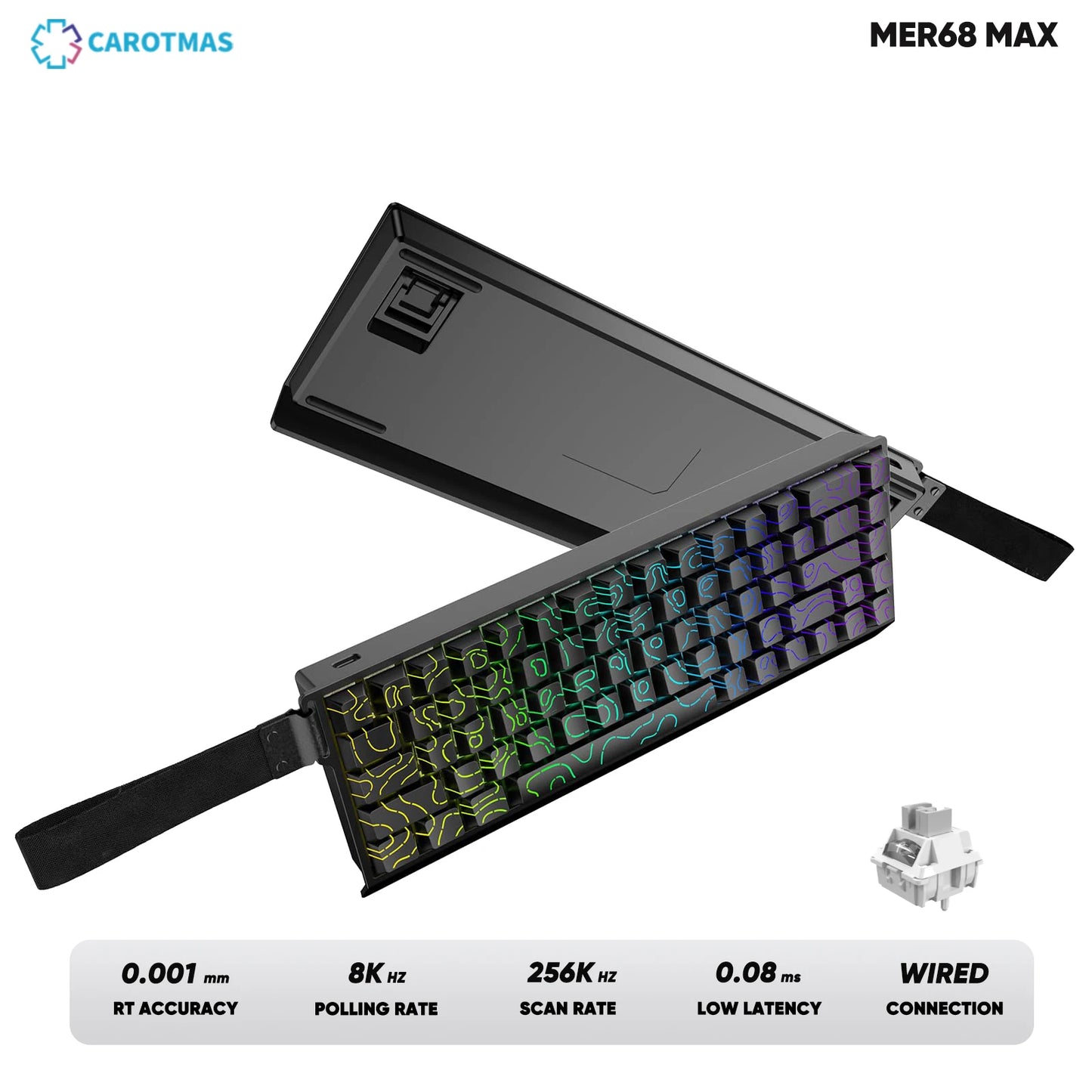 IROK Carotmas Mercury68 Mercury 68 Mercury68 Pro Mercury68 Max RT 0.001mm 8K Tastiera meccanica magnetica gaming cablata per gamer