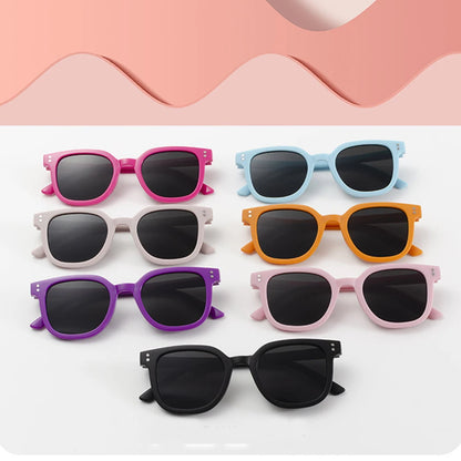 KLASSNUM 2026 Trendy Children's Sunglasses Large Square Black Sun Glasses 2-8 Years Kids Girls Boys Sunglass for Travel Outdoor