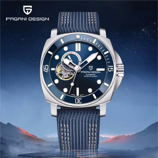 PAGANI DESIGN 2026 Original 43MM Men's Automatic Mechanical Watch NH39 200M Waterproof AR Sapphire Mirror Watches For Men