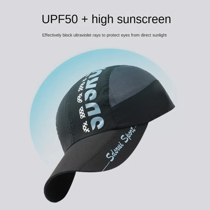 Unisex Wide Brim Mesh Baseball Cap Breathable Quick-drying Peaked Cap Adjustable Hip Hop Hats Outdoor Sports