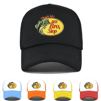 Thats My Ass Bro Stop Snapback Baseball Caps Custom Mesh Cap Men's Trucker Hat Hunting & Fishing Streetwear Dad Hat Dropshipping